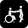 Icon Para Rollstuhltanzen Weiss Auf Schwarz 500px