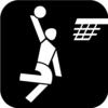 Icon Basketball Weiss Auf Schwarz 500px