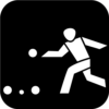 Icon Boccia Weiss Auf Schwarz 500px