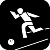 Icon Bowling Weiss Auf Schwarz 500px
