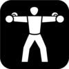 Icon Fitness Weiss Auf Schwarz 500px