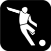 Icon Fussball Weiss Auf Schwarz 500px
