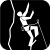 Icon Klettern Weiss Auf Schwarz 500px