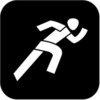 Icon Leichtathletik Weiss Auf Schwarz 250px