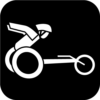Icon Rollstuhlleichtathletik Weiss Auf Schwarz 500px