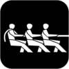 Icon Tauziehen Weiss Auf Schwarz 500px