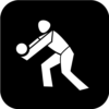Icon Volleyball Weiss Auf Schwarz 500px